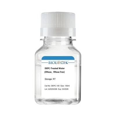 DEPC処理水（DNase、RNaseフリー）、100ml/500ml