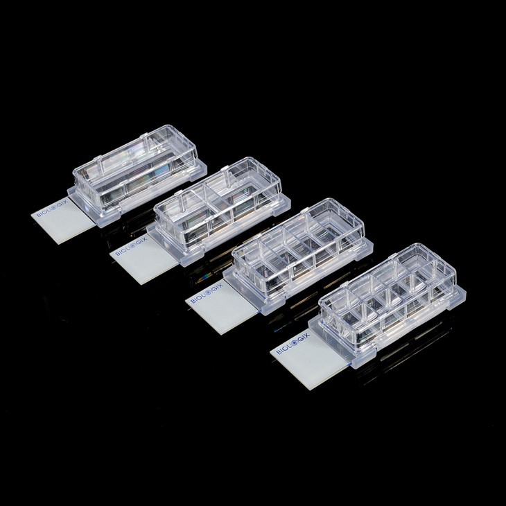 Easy To Open Chamber Numbering PS Material Microscope Cell Culture Slide