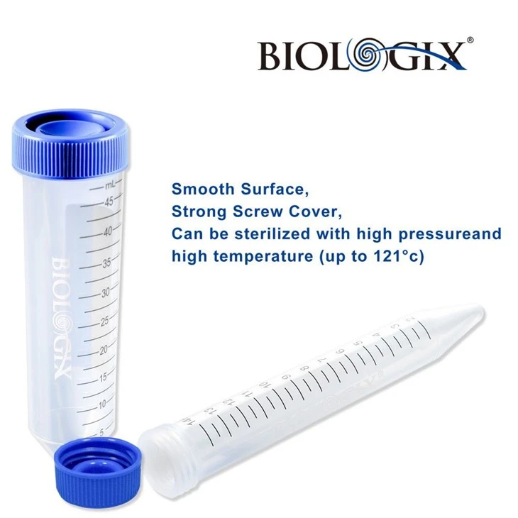 50ml Flat Top Cap Centrifuge Tubes Sterile Conical Bottom